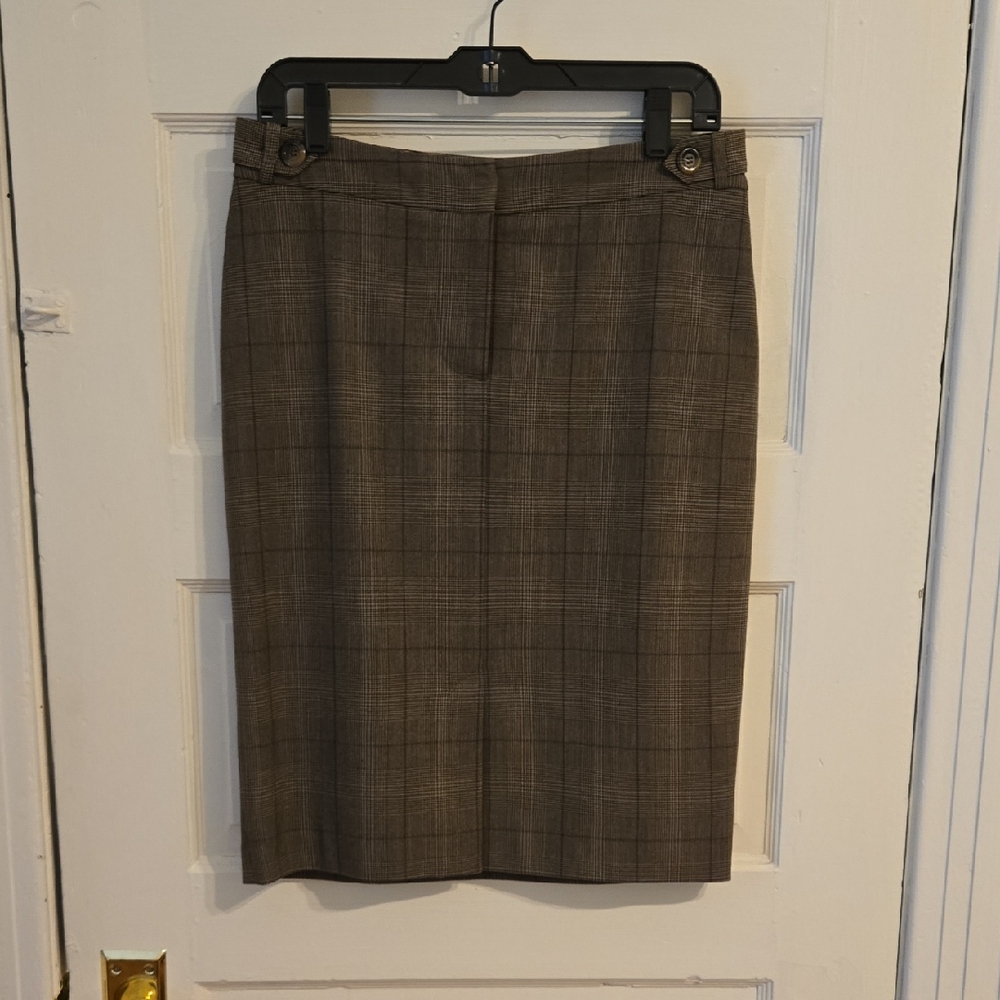 H&M Brown Knee-Length Pencil Skirt for Work